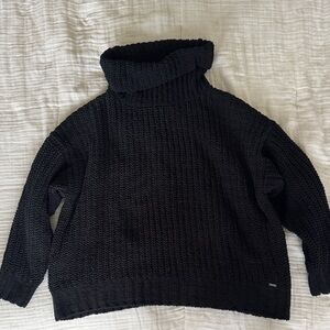 Hollister Cozy Black Knit Turtleneck Sweater